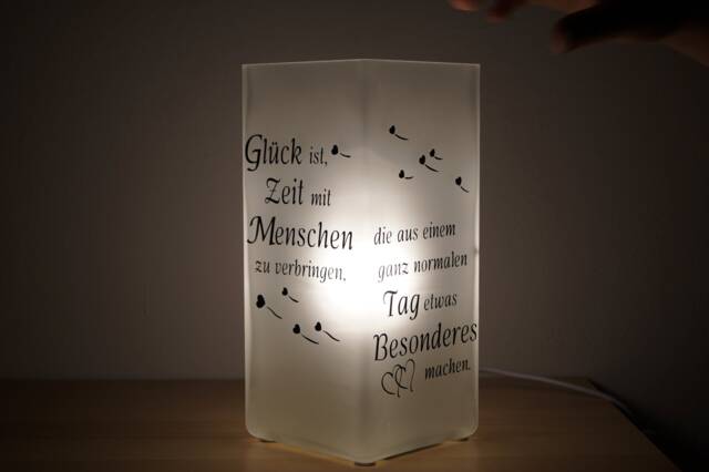 Lamp With Slogan, Customizable - image 1