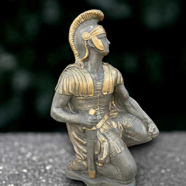 Concrete Warrior Statue Stone Soldier Sculpture Outdoor Medieval Figurine Guardian Ornament Cement Knight Decoration Gift - image 1