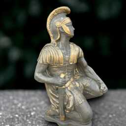 Concrete Warrior Statue Stone Soldier Sculpture Outdoor Medieval Figurine Guardian Ornament Cement Knight Decoration Gift - thumbnail 1