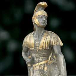 Concrete Warrior Statue Stone Soldier Sculpture Outdoor Medieval Figurine Guardian Ornament Cement Knight Decoration Gift - thumbnail 2
