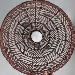 Handwoven Rattan Pendant Light, Kitchen Island Lighting, Living Room Ceiling Light, Brown/Black - thumbnail 3