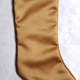 Luxury Christmas Stocking Fortuny Fabric Blue & Silvery Gold Veronese Pattern - Made in Italy - thumbnail 4