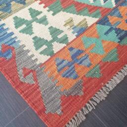 Classic Kilim Rug, Handmade Artisan Afghan Turkish Persian Qashqai Navajo Bohemian Natural Wool Flatweave Multicolour Rug 146x100 cm - thumbnail 2