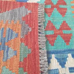 Classic Kilim Rug, Handmade Artisan Afghan Turkish Persian Qashqai Navajo Bohemian Natural Wool Flatweave Multicolour Rug 146x100 cm - thumbnail 3