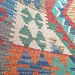 Classic Kilim Rug, Handmade Artisan Afghan Turkish Persian Qashqai Navajo Bohemian Natural Wool Flatweave Multicolour Rug 146x100 cm - thumbnail 4