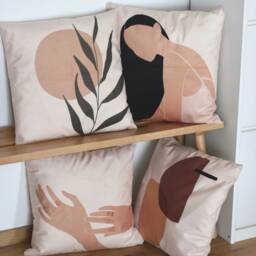 Anaan Tropic Cushion Set Of 4 Covers Pillow Case Velvet Soft Decorative Throw Pillowcases With Invisible Zipper Design Double Sided 45x45cm - thumbnail 3