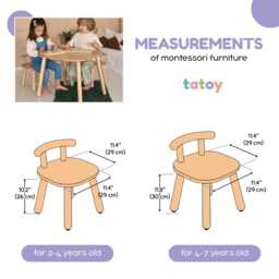 Beech Wood Kids' Chair, Natural Finish, Ages 2-7, Back To School Season Gift - thumbnail 3