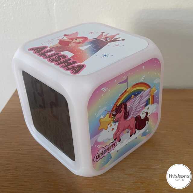 Personalized Kids Led Alarm Clock - Custom Name & Photo Birthday Gift - image 1