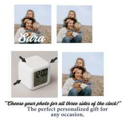 Personalized Kids Led Alarm Clock - Custom Name & Photo Birthday Gift - thumbnail 2