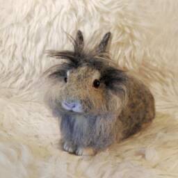 Custom Made Rabbit, Needle Felted Pet Portrait, Life Size Bunny, Lifelike Felt Rabbit Lionhead Rabbit, Himalayan Rabbit Or Any Other Breed - thumbnail 2