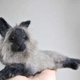 Custom Made Rabbit, Needle Felted Pet Portrait, Life Size Bunny, Lifelike Felt Rabbit Lionhead Rabbit, Himalayan Rabbit Or Any Other Breed - thumbnail 3