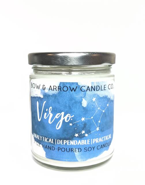 Soy Candle Zodiac Collection - Astrology Candles Constellation Virgo Celestial Gift Idea Signs - image 1