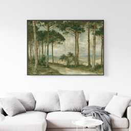 Pine Forest Poster, Woodland Path Print, Nature Wall Art, Paper - thumbnail 3