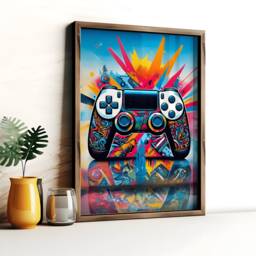 Gaming Print Set - 3 Vibrant Gamer Posters - Boys Bedroom Decor Gift Artwork Girls Room Kids Video Game Wall Art Design - thumbnail 3