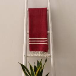 Turkish Hand Towel, Face Bath Head Dish Guest Spa Small Tea Towel, Kitchen Towel - thumbnail 3