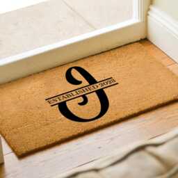 Monogram Housewarming Home Decor Gift - Welcome Doormat New Classy Personalized Custom Rug - thumbnail 2