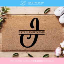 Monogram Housewarming Home Decor Gift - Welcome Doormat New Classy Personalized Custom Rug - thumbnail 4