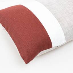 20x26 Pillow Covers Lumbar Throw Cover, Rust Cushion Cover Geometric Case Linen, Standard Cases Handmade - thumbnail 3