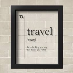 Transparent Travel Definition Traveler Gift Wall Art Typography Home Decor Living Room Office Scandinavian Wanderlust Dictionary - thumbnail 2