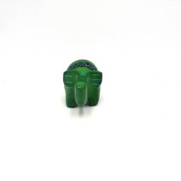 Hand Carved Stone Elephant Figurine, Green African Ornament - thumbnail 2
