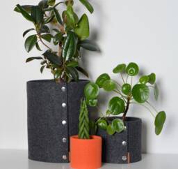 Large Plant Pot Cover Handmade From Felt, Nordic Home Decor, Indoor Felt Planter Cover, Possible in Custom Size, Houseplants Accesories - thumbnail 1