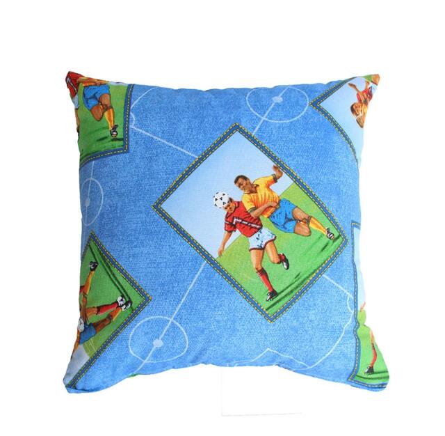 Soccer Pillow Cover - Blue, Green, Yellow & Red