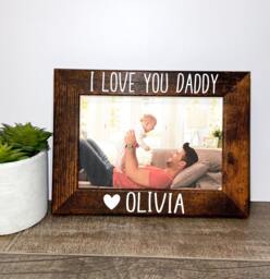 I Love You Daddy Personalized Picture Frame Gift, Fathers Day Dad New Dad First Father's Day, Gift For - thumbnail 1