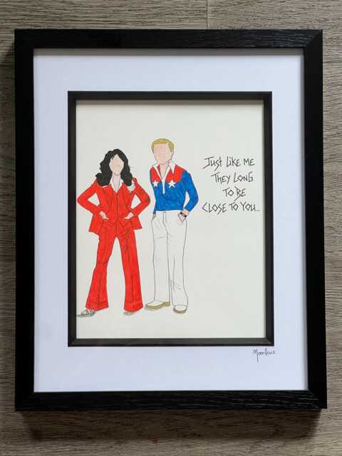 The Carpenters Hand Drawn Original Framed Artwork - image 1