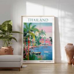 Thailand Travel Print, Poster, Landscape Thai Wall Art, Southeast Asian Decor, Gift - thumbnail 3