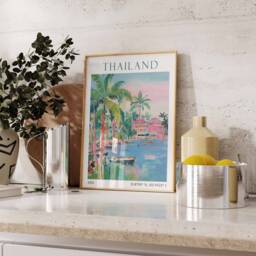Thailand Travel Print, Poster, Landscape Thai Wall Art, Southeast Asian Decor, Gift - thumbnail 2