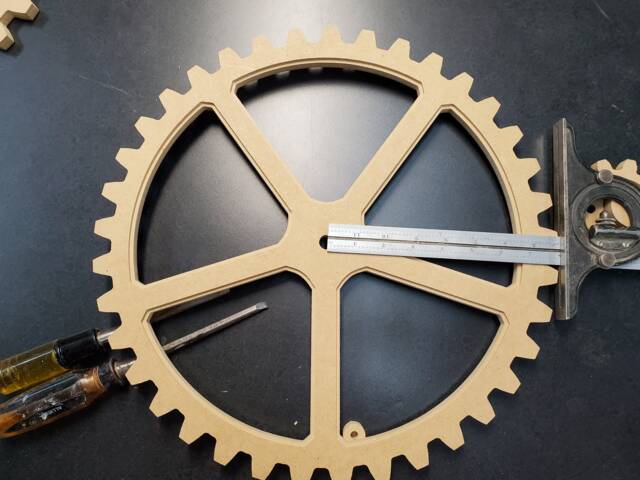 16 Inch Wooden Gear 1/2 Thick Industrial Wall Decor, Steampunk Wall, Farm Art - image 1