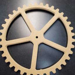 16 Inch Wooden Gear 1/2 Thick Industrial Wall Decor, Steampunk Wall, Farm Art - thumbnail 2