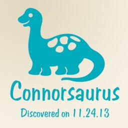 Dinosaur Decal, Personalized Vinyl Boy Name Monogram, Dinosaur Wall Art, Stegosaurus Decal - thumbnail 2