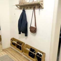 Shoe Rack Made Of Sustainable Wood With An Oak Finish - Hallway Country-Style Shoe Storage - thumbnail 3