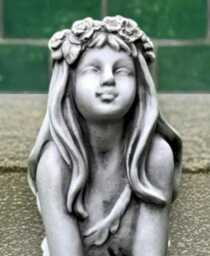 Concrete Fairy Sculpture Garden Nymph Statue Handcrafted Stone Girl Figurine Outdoor Elf Ornament Cement Decoration Elf Patio Art Gift - thumbnail 4