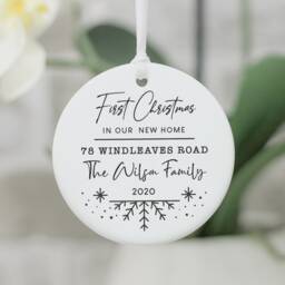 Personalised First Christmas Decoration, New Home Ornament, Road Name Decoration - thumbnail 3