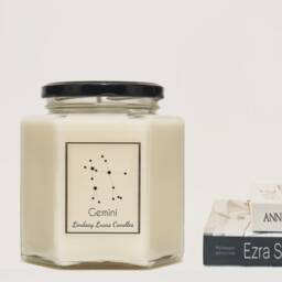 Gemini Star Sign Scented Candle, Zodiac Constellation Astrology Gift, Horoscope Birthday Candles Astronomy - thumbnail 2