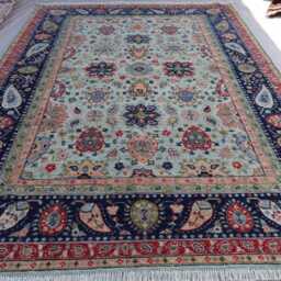 7x10 Pastel Blue Bidjar Rug Afghan Hand Knotted Veg Dyes Wool Rug, Boho Oriental Turkmen Rustic Oushak Home Decor, Living Room - thumbnail 3