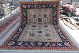 7x10 Pastel Blue Bidjar Rug Afghan Hand Knotted Veg Dyes Wool Rug, Boho Oriental Turkmen Rustic Oushak Home Decor, Living Room - thumbnail 1