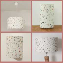 Terrazzo Pattern Lampshade/Pendant Light, Perfect For A Newborn's Room, Baby's Or As Trendy Mineral Decoration, Ideal Christmas Gift - thumbnail 4