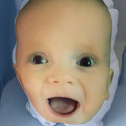 Huggable Personalized Child Or Baby Photo Gift Pillow For Mom Grandma - thumbnail 4