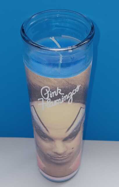 Handmade Divine Pink Flamingos Glass Candle, Container Divine, Drag Queen, Made By Mod - image 1