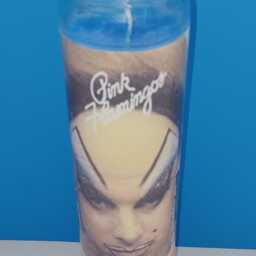Handmade Divine Pink Flamingos Glass Candle, Container Divine, Drag Queen, Made By Mod - thumbnail 2