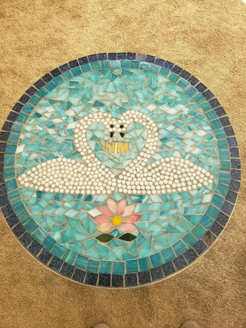 Mosaic Swan Table-Made To Order