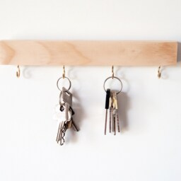 Handcrafted Wood Key Holder - Meranti Or Pine Entryway Organizer - thumbnail 2
