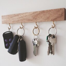 Handcrafted Wood Key Holder - Meranti Or Pine Entryway Organizer - thumbnail 4