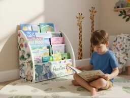 Toddler Bookshelf - Personalised & Front-Facing Kids Bookcase Fully Assembled