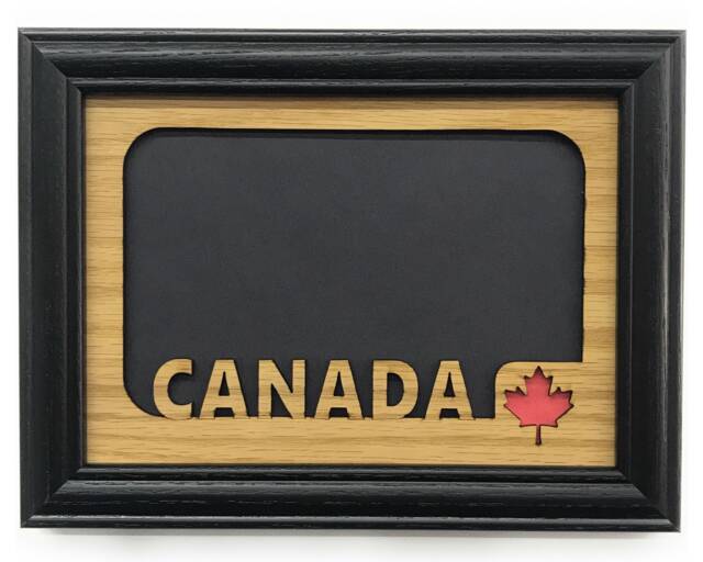 Canada Picture Frame - 5x7 Holds 4x6 Photo Vacation Frame, Gift For Traveler, Personalized Canadian - image 1