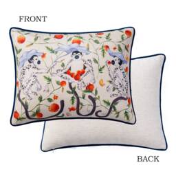 Handmade Monkey Chenille Pillow Cover, Whimsical Home Decor - thumbnail 4