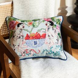 Handmade Monkey Chenille Pillow Cover, Whimsical Home Decor - thumbnail 1